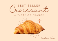 French Croissant Bestseller Postcard