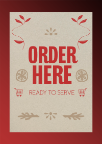 Organic Minimalist Order Here Poster