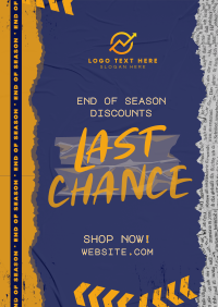 Grunge End Of Season Sale Poster