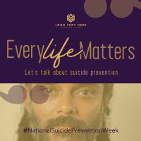 Simple Suicide Prevention Campaign Instagram Post Design