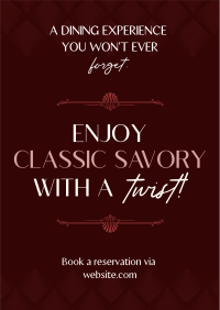 Classic Elegant Restaurant Poster