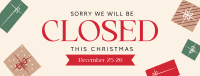 Christmas Closed Holiday Facebook Cover