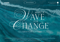 Wave Change Ocean Day Postcard