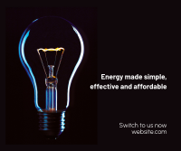 Energy Light Bulb Facebook Post