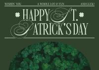 Modern Nostalgia St. Patrick's Day Greeting Postcard