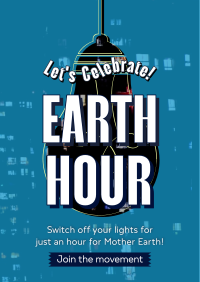 Earth Hour Light Bulb Poster