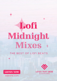 Lofi Midnight Music Flyer Image Preview