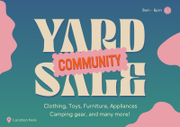 Yard Community Sale Postcard