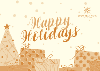 Holiday Gift Giving Postcard Design