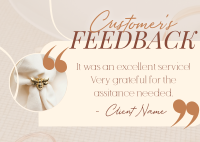 Minimalist Customer Feedback Postcard