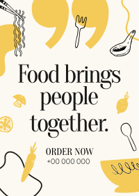 Food Quote Illustration Flyer