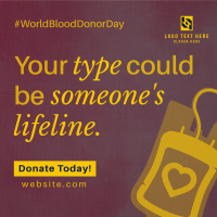 Life Blood Donation Instagram Post