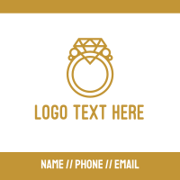 Diamond Ring Outline Business Card Image Preview