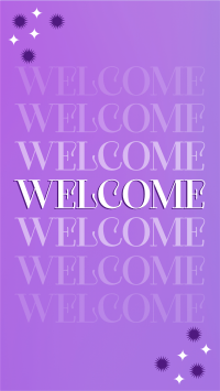 Gradient Sparkly Welcome Instagram Story