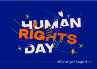 Human Rights Day Movement Postcard