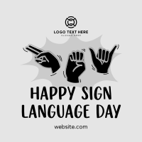 Hey, Happy Sign Language Day! Instagram Post