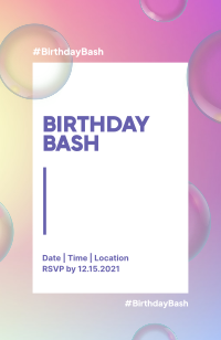 Bubble Birthday Bash Invitation