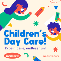 Daycare Services Quirky Instagram Post Design