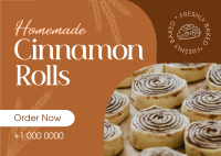 Homemade Cinnamon Rolls Postcard