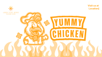 Chicken Restaurant Mascot Facebook Event Cover