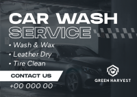 Professional Car Wash Service Postcard