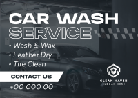 Professional Car Wash Service Postcard Image Preview