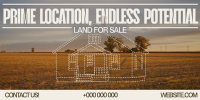 Minimalist Land For Sale Twitter Post