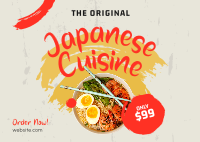 Original Japanese Cuisine Postcard