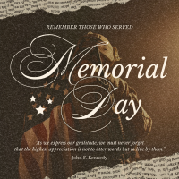 Rustic Memorial Day Linkedin Post Design