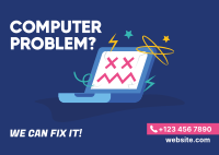 Computer Problem Repair Postcard