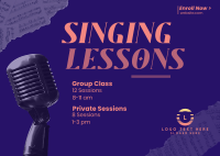 Singing Lessons Postcard