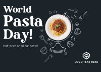 Globe Pasta Postcard Design