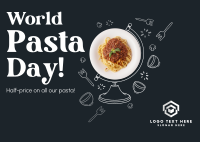 Globe Pasta Postcard