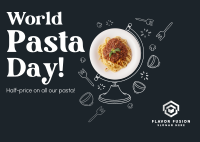 Globe Pasta Postcard Image Preview