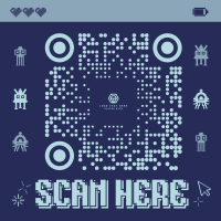 Pixelated Game Night QR Code