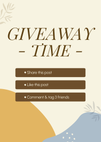 Organic Leaves Giveaway Mechanics Poster