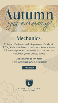 Autumn Leaves Giveaway Instagram Story