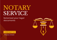 Notary Service Postcard example 4