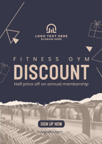 Christmas Gym Discount Poster