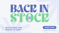 Minimalist Back In Stock Facebook Event Cover