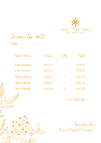 Fashion Invoice example 1