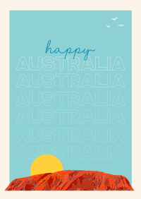 Australia Uluru Poster