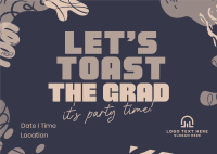 Graduation Day Toast Postcard