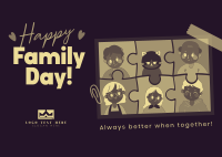 Adorable Day of Families Postcard