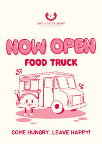 Cutesy Food Truck Mascot Poster