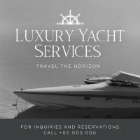 Luxury Yacht Services Instagram Post Design