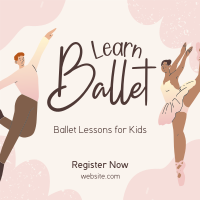 Kids Ballet Lessons Instagram Post Design