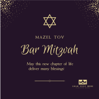 Starry Bar Mitzvah Instagram Post
