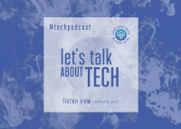 Glass Effect Tech Podcast Postcard