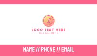 Pink Girl Business Card example 3